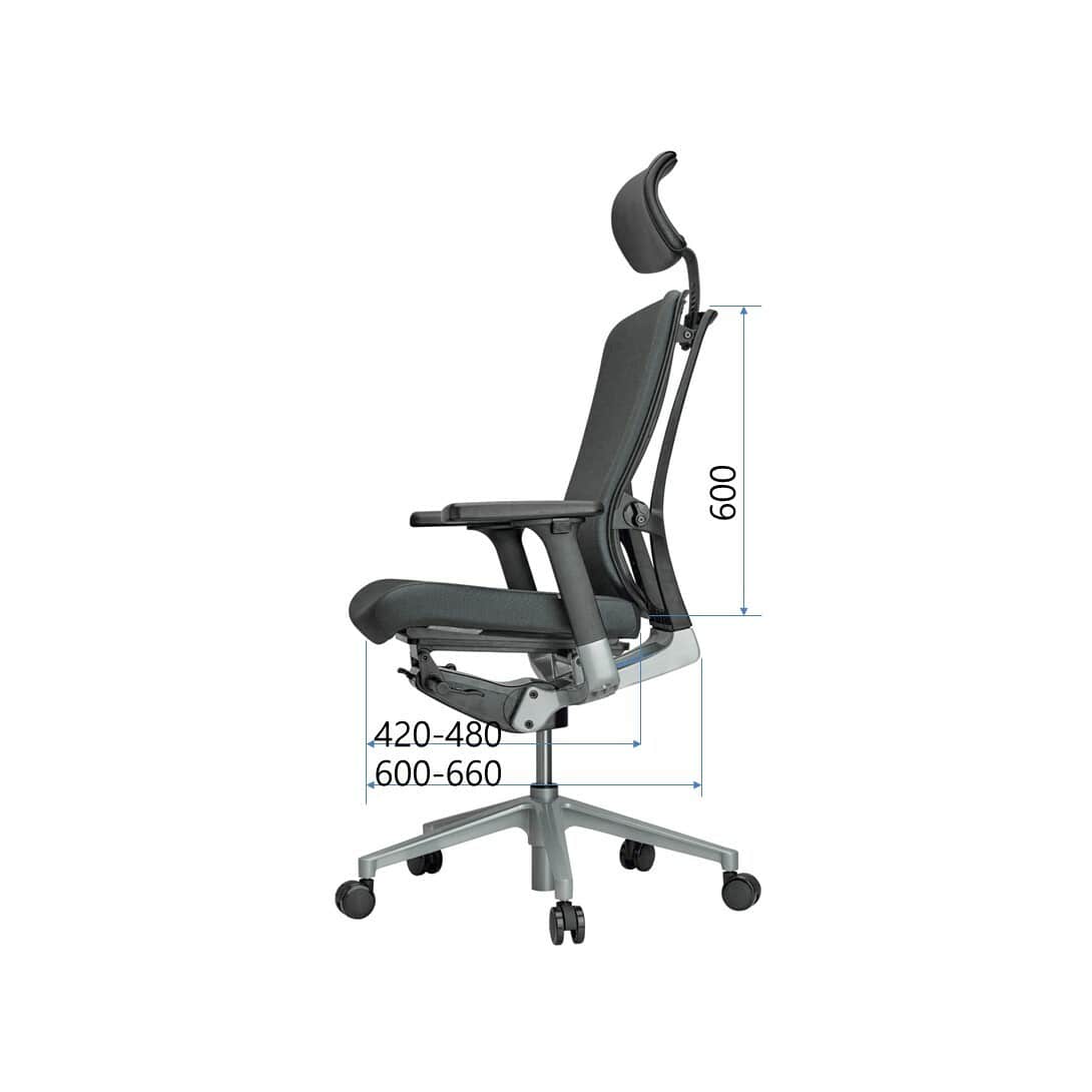 Эргономичное кресло Schairs AEON-P01B (каркас черный)