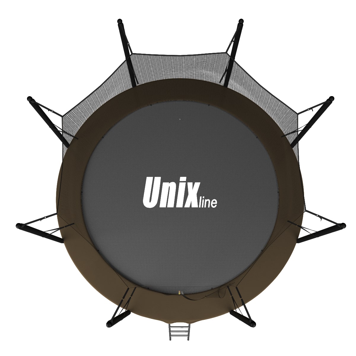 Батут UNIX line Black&Brown 10 ft, внутренняя сетка