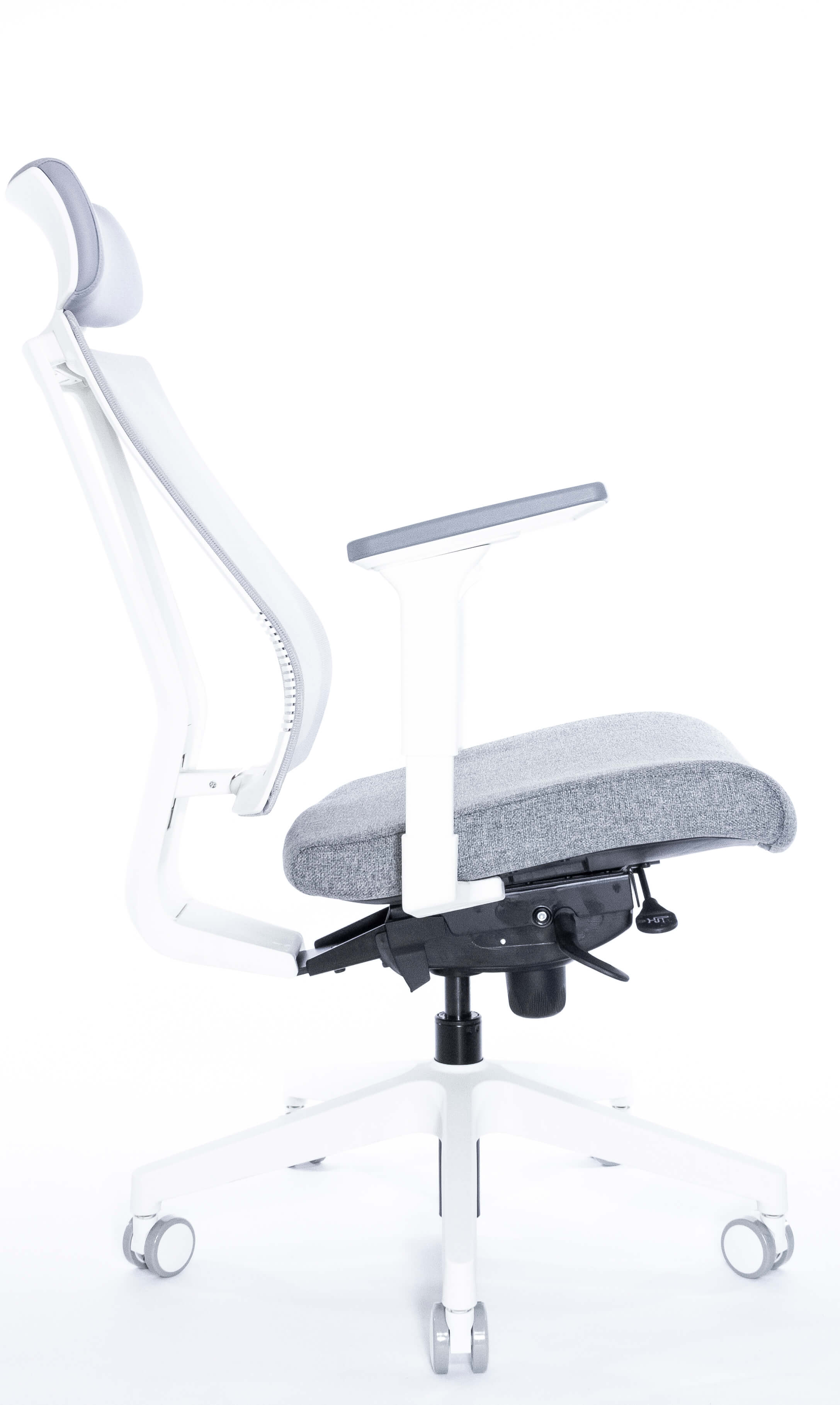 Эргономичное кресло Falto G-1 GON 01WAL/GY-GY (каркас белый, спинка серая, сиденье серое)