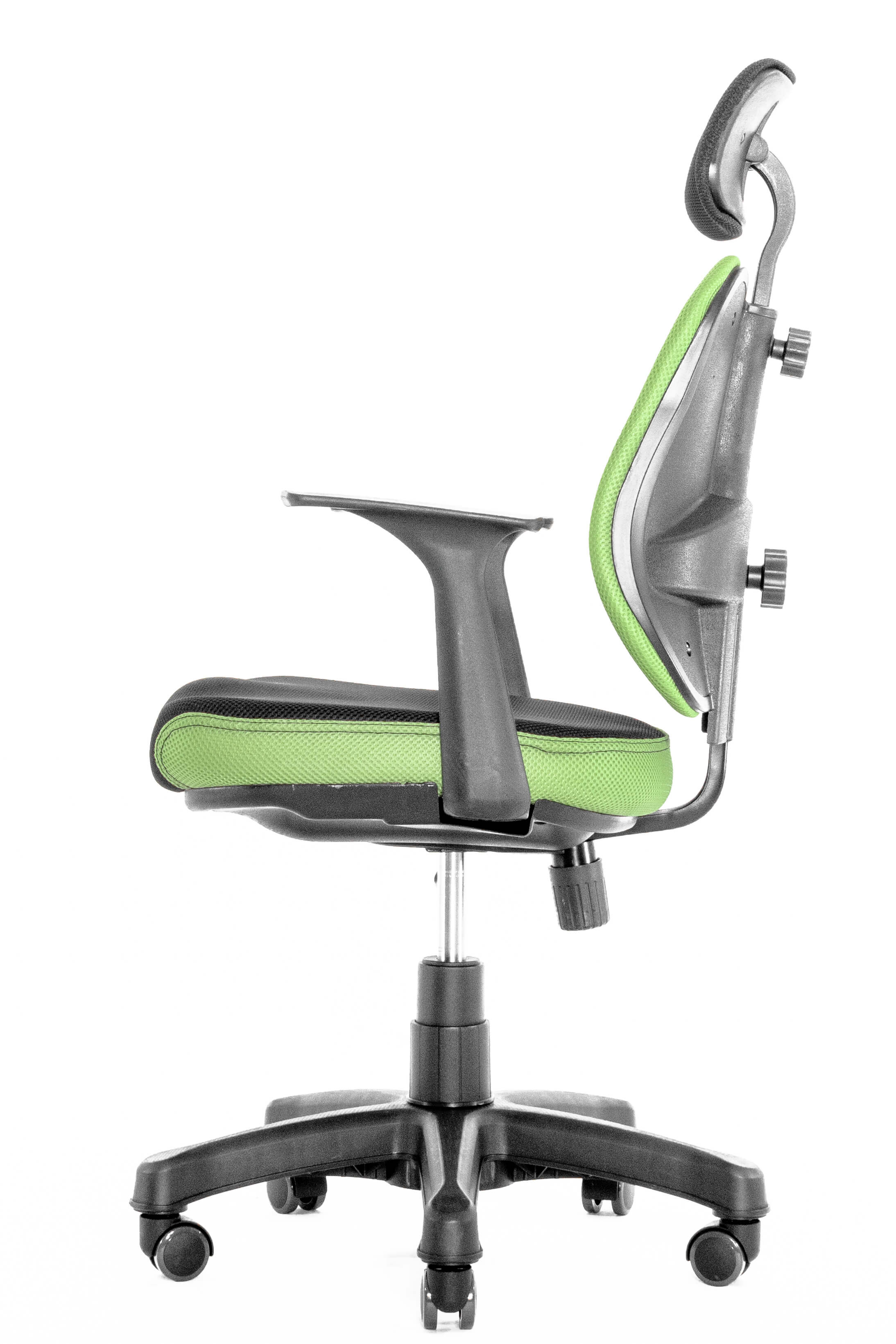 Эргономичное кресло Falto Duo Gini SY-1033 GN (каркас черный / спинка ткань зеленая / сиденье ткань черно-зеленая)