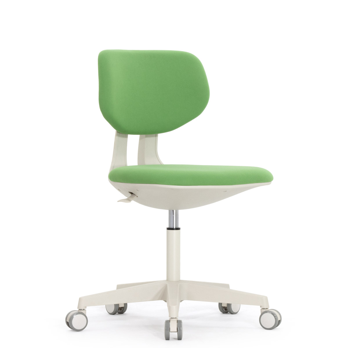 Эргономичное кресло Falto Rookie (регулируемая спинка, ткань, каркас белый, зелёный)