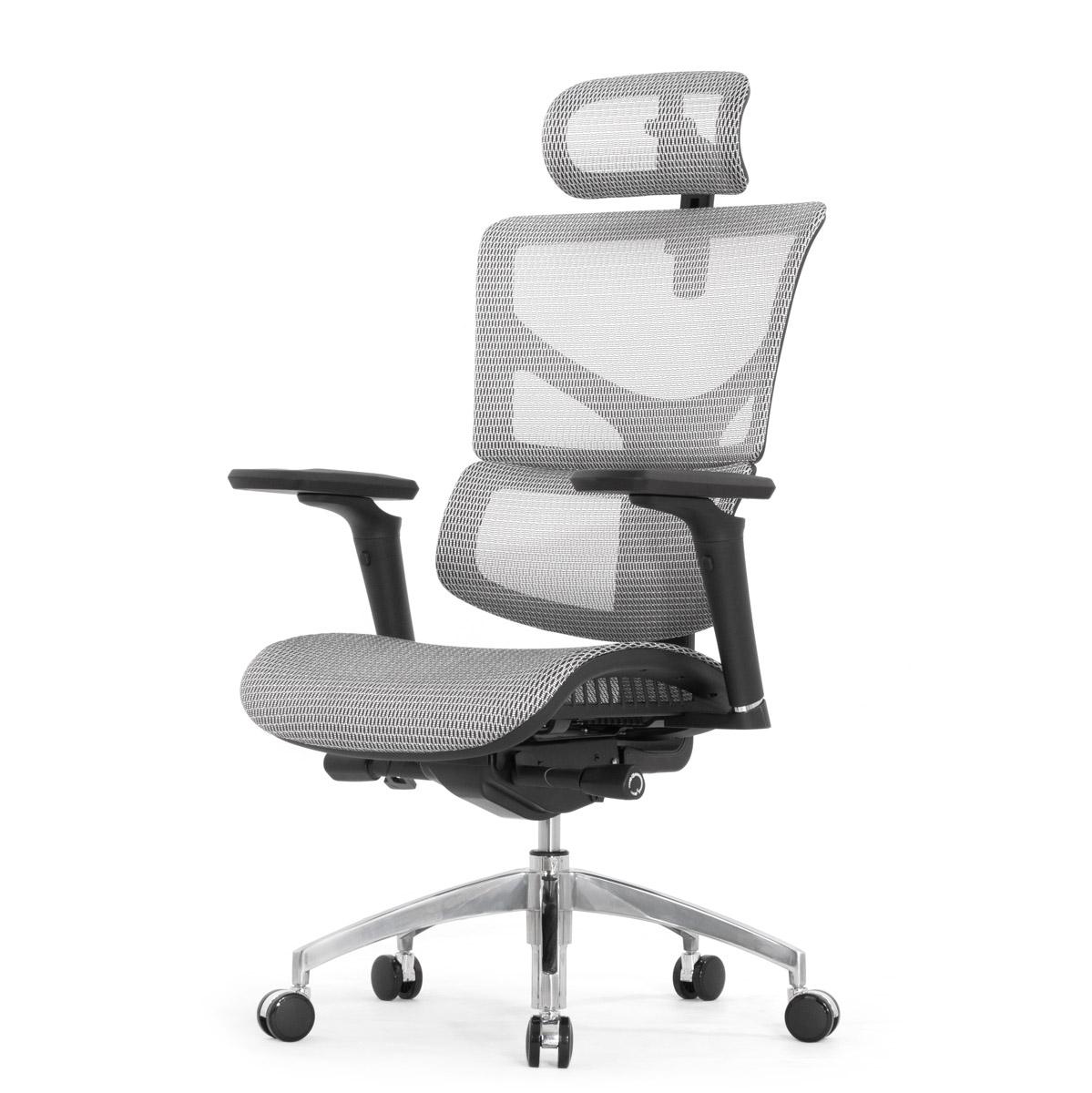 Эргономичное кресло Falto Sail Art 2 (подлокотники 6D (360), сетка, каркас чёрный, белый)