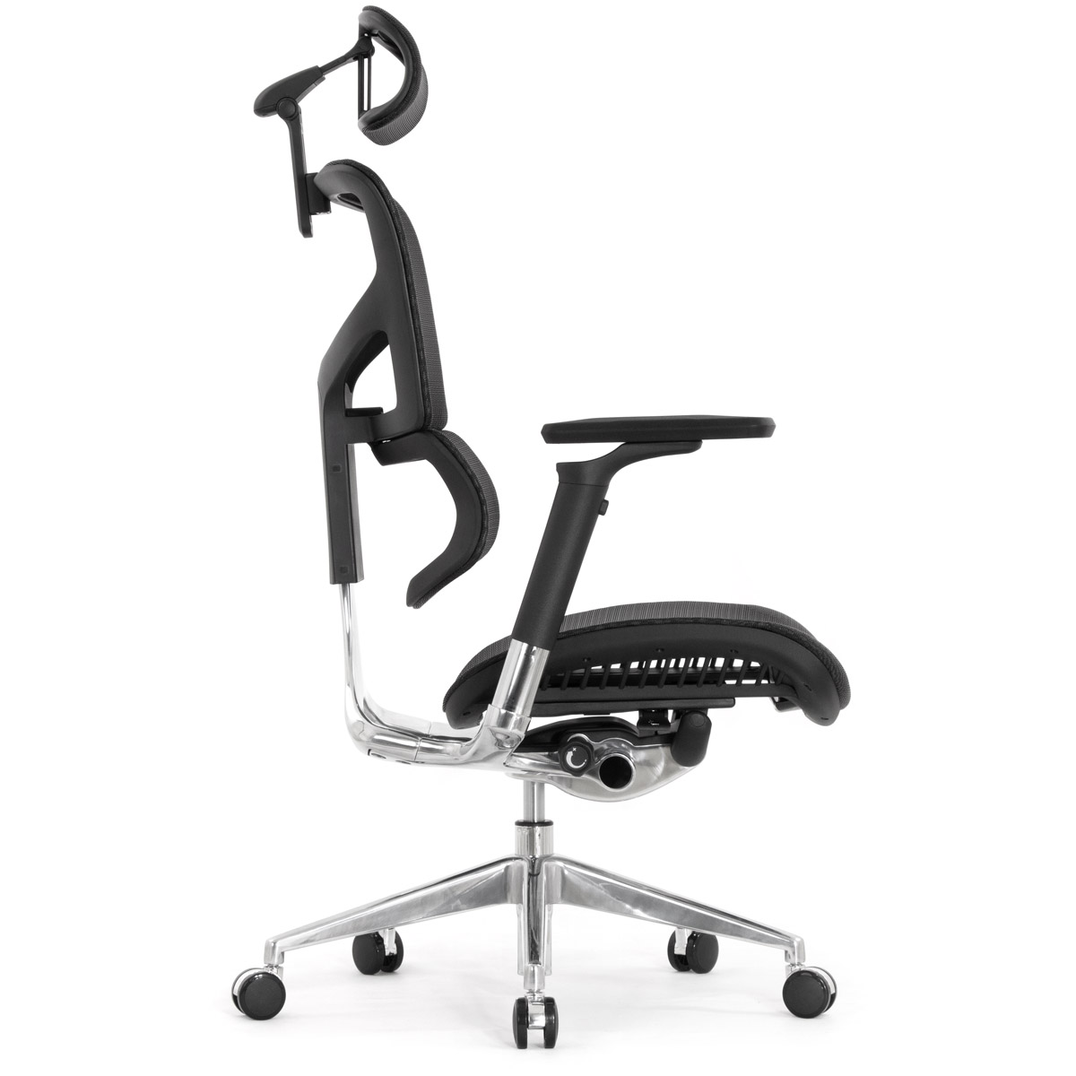 Эргономичное кресло Falto Sail 2 (динамичный поясничный упор, подлокотники 6D (360), сетка, чёрный)