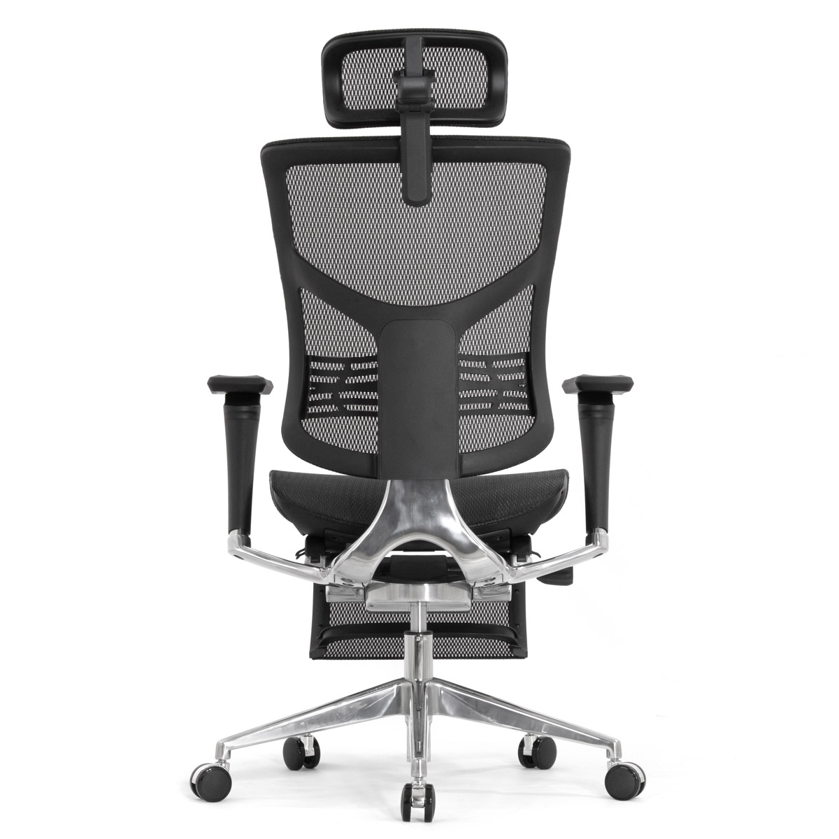 Эргономичное кресло Falto Star 2 с подножкой (подлокотники 6D (360), сетка, цвет чёрный)