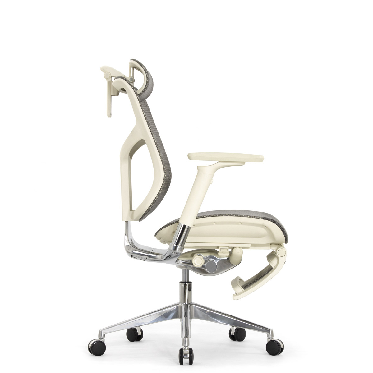 Эргономичное кресло Falto Star 2 с подножкой (подлокотники 6D (360), сетка, цвет светлый)