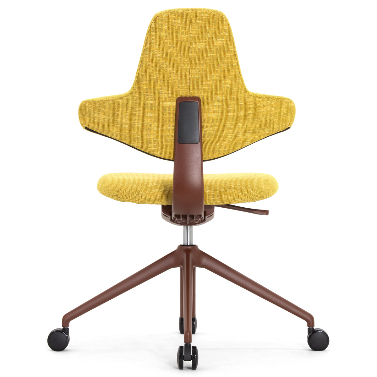 Эргономический стул Falto SOKOA ACTIV (отклонение, каркас бордо, ткань, жёлтый)