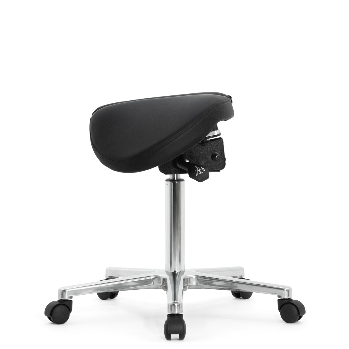 Стул-седло Falto SALLI Activ (наклон, ширина, экокожа, чёрный)