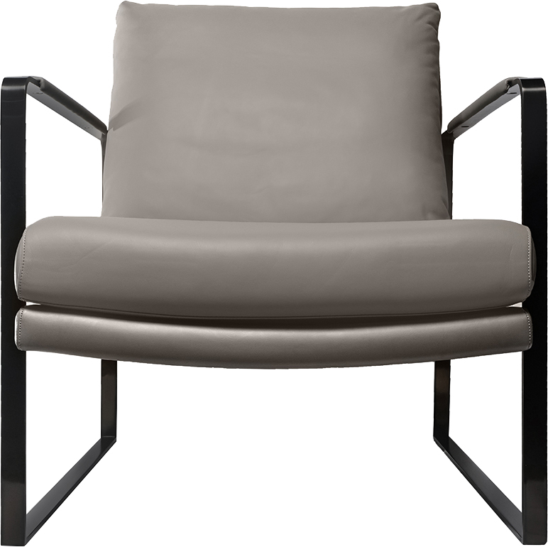 Эргономичное кресло Noel Lounge серая кожа Nappa Premium