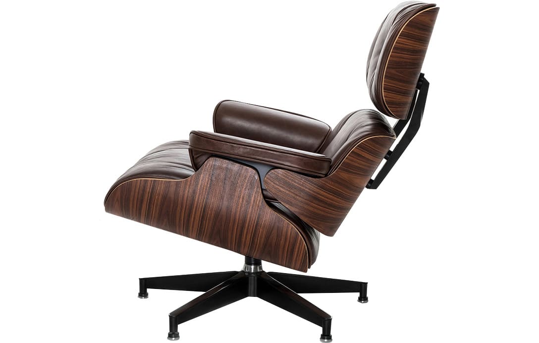 Кресло для отдыха Eames Lounge Chair & Ottoman Premium состаренная кожа