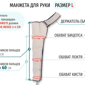 Лимфодренажный аппарат Gapo Alance GSM033 Комплект "Люкс" (Размер XL, цвет слоновая кость)