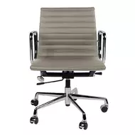 Эргономичное кресло Eames Ribbed Office Chair EA 117, серая кожа