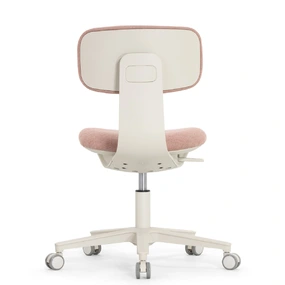 Эргономичное кресло Falto Rookie Plus (поворот спинки, ткань, каркас светлый, розовый)