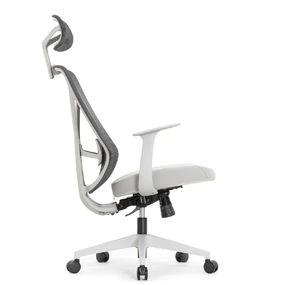 Эргономичное кресло Falto Kuraj (поясничный упор, сетка, ткань, серый)