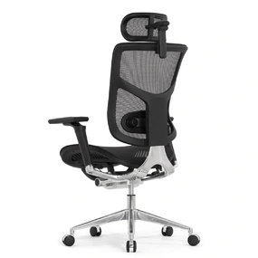 Эргономичное кресло Falto Star Office Ergo 2 (2D поясничный упор, 5D подголовник, сетка, ткань, чёрный)