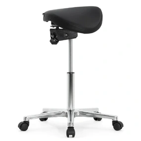 Стул-седло Falto SALLI Activ (наклон, ширина, экокожа, чёрный)