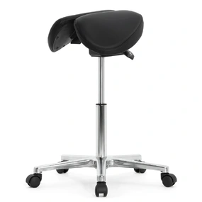 Стул-седло Falto SALLI Activ (наклон, ширина, экокожа, чёрный)