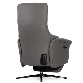 Кресло-реклайнер Falto Titanio (2 мотора, zero, аккумулятор, натуральная кожа, тёмно-серый)