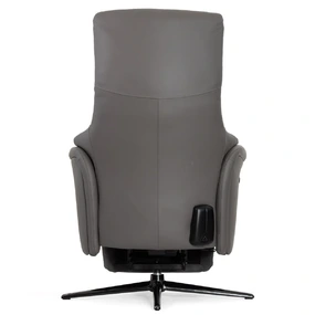 Кресло-реклайнер Falto Titanio (2 мотора, zero, аккумулятор, натуральная кожа, тёмно-серый)