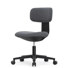 Эргономичное кресло Falto Rookie Plus (поворот спинки, ткань, каркас чёрный, тёмно-серый)